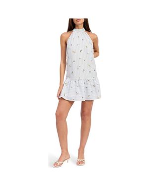 En Saison Nicole Halter Shift Minidress - White