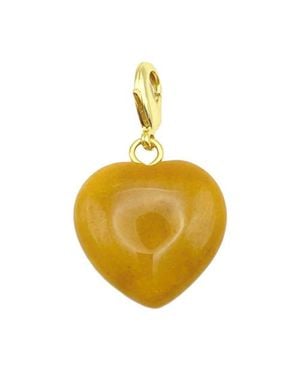 Holst + Lee Semi Precious Stone Heart Pendant - Yellow