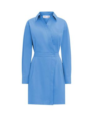 Callas Milano Jaxina Wrap Shirt Dress - Blue