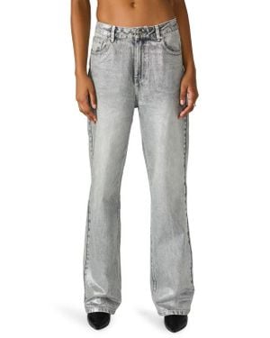 Steve Madden Zo Low Rise Wide Leg Jeans - Gray