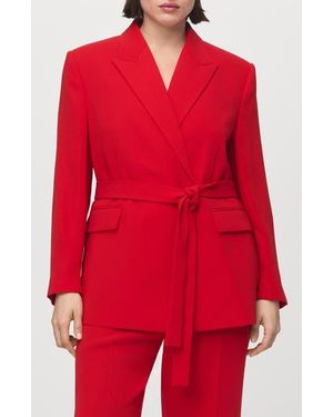 Mango Tie Blazer - Red