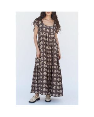 Ace & Jig Loulou Tiered Low Scoop Maxidress - Brown