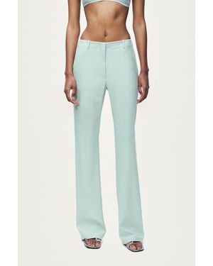 Nocturne Straight Leg Mid Rise Pants - Blue