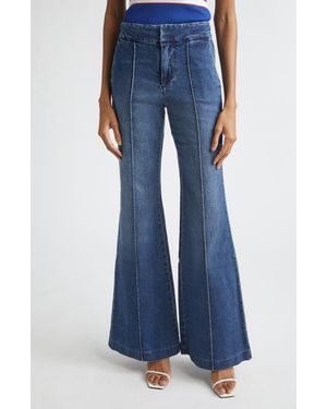 Alice + Olivia Dylan Flare Hem Jeans - Blue