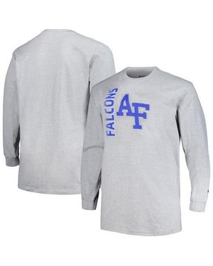 Profile Air Force Falcons Big & Tall Mascot Long Sleeve T-Shirt - Gray