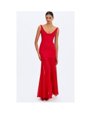 Miss Circle Verona Scoop Neck Flared Maxi Dress