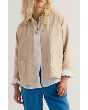 Seasalt Cornwall Reading Rocks Denim Jacket - Natural