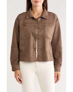 Beach Lunch Lounge Shea Faux Suede Jacket - Brown