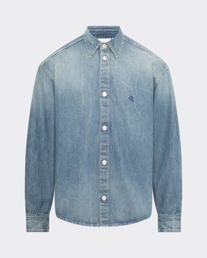 le PERE Relaxed Denim Shirt - Blue