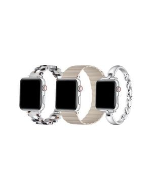 The Posh Tech Assorted 3-Pack Apple Watch Watchbands - Black