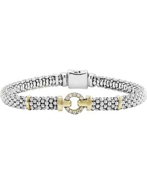 Lagos Enso Diamond Station Bracelet - Metallic