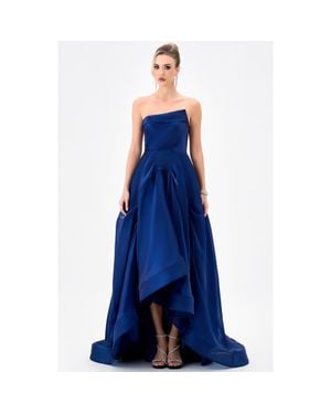 Bariano Faiy Asymertric Hi Low Gown - Blue