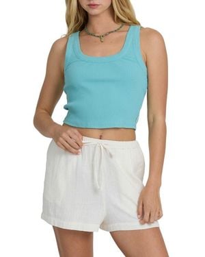 Billabong Wanderer Cotton Drawstring Shorts - Blue