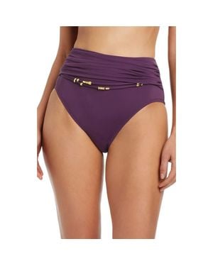 Rod Beattie High Waist Bikini Bottoms - Purple