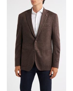 Jack Victor Hartford Mélange Knit Wool & Silk Blend Sport Coat - Brown