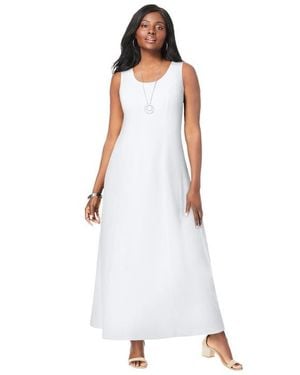 Jessica London Denim Maxi Dress - White