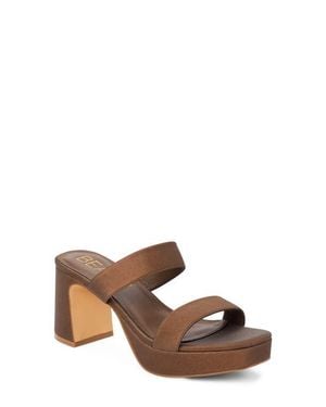 Matisse Delancey Platform Slide Sandal - Brown