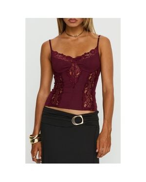 Princess Polly Rhiara Lace Trim Camisole - Red