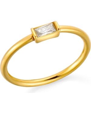 Atolea Dainty Crystal Ring - Metallic