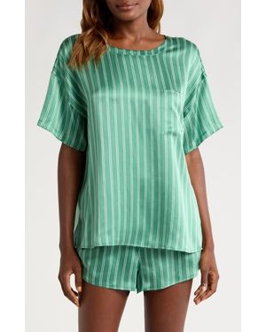 Lunya Washable Silk Short Pajamas - Green