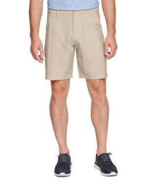 Johnston & Murphy Xc4 Performance Flat Front Shorts - Natural