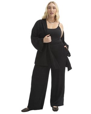 June + Vie Knitted Pull-On Pants - Black