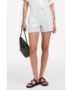 Madewell Drawstring Linen Shorts - White