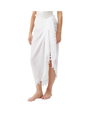 Melissa Odabash Tassel Cover-Up Pareo - White