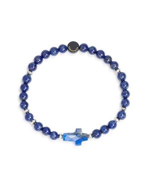 Caputo & Co. Cross Bracelet - Blue