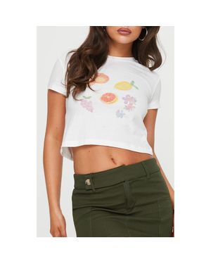 Princess Polly Arri Graphic Crop Top - Green