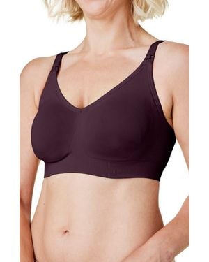 Bravado Designs Body Silk Seamless Recycled Nylon Blend Wireless Maternity/Nursing Bra - Purple