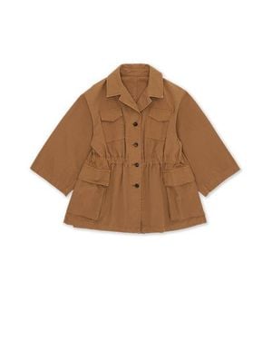 Fortela Flegia Sahariana Cotton Jacket - Brown