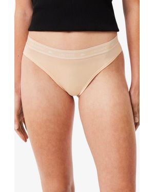 Lacoste Stretch Cotton Jersey Thong - Black