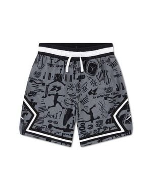 Nike Kids' Print Dri-Fit Mesh Basketball Shorts - Gray