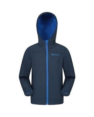 Mountain Warehouse Childrens/Kids Exodus Water Resistant Soft Shell Jacket - Blue