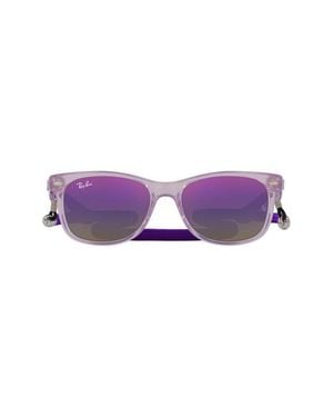 Ray-Ban Kids' Junior Wayfarer 47Mm Gradient Square Sunglasses - Purple