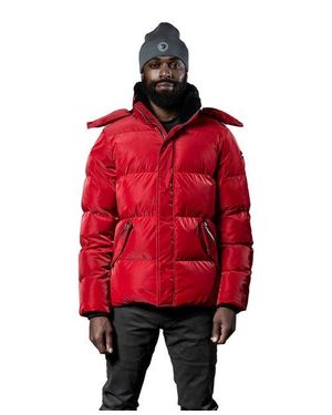 Woodpecker Bumnester 3/4 Length Quilted Coat - Red