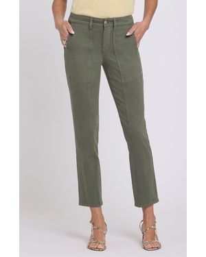 NYDJ Margot Seamed Crop Girlfriend Jeans - Green