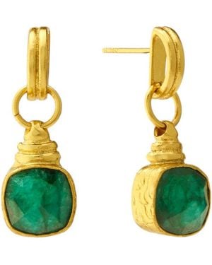 Ottoman Hands Eleanor Drop Stud Earrings - Yellow