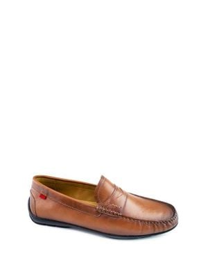 Marc Joseph New York Hamilton Place Leather Penny Driver Loafer - Brown
