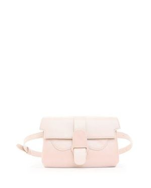 Senreve Aria Belt Bag Pebbled Leather 5-Way Convertible Handbag - Pink