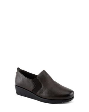 Spring Step Arete Wedge Slip-On Sneaker - Black