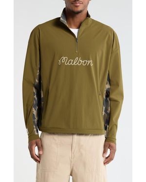 Malbon Tour Divot Quarter-Zip Camouflage Jacket - Green