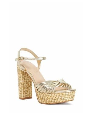 Dune Minogue Ankle Strap Platform Sandal - Metallic