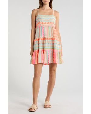 Elan Tiered Cotton Cover-Up Dress