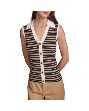 KARL LAGERFELD Stripe Rib Vest - Black