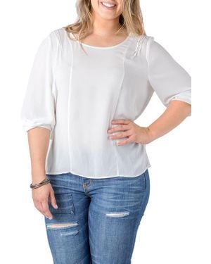 Standards & Practices Joanna Cinch Back Top - White