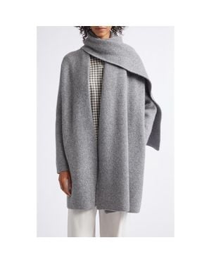 Vince Drape Sweater Coat - Gray