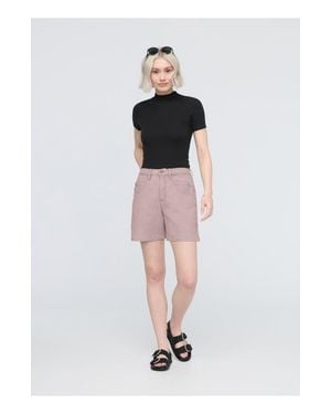 DUER Stretch Canvas High Rise Relaxed Short - White