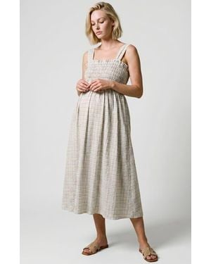Cache Coeur Maternity And Nursing Midi Smock Dress Alice - Natural